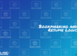 The text: Bookmarking and Resume Logic on a colorful image with a pattern of laptops