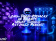 A futuristic robot carefully filters digital information, rejecting noisy chat fragments on the left while storing selected, verified memory blocks in a secure glowing vault on the right, illustrating selective long-term memory in AI agents.