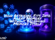 A futuristic robot stands between a glowing retrieval portal and a secure memory vault, selecting data cubes from live external sources such as documents, databases, cloud systems, and the web, while only a few chosen pieces flow into long-term storage, illustrating that retrieval supports agent memory without becoming memory itself.